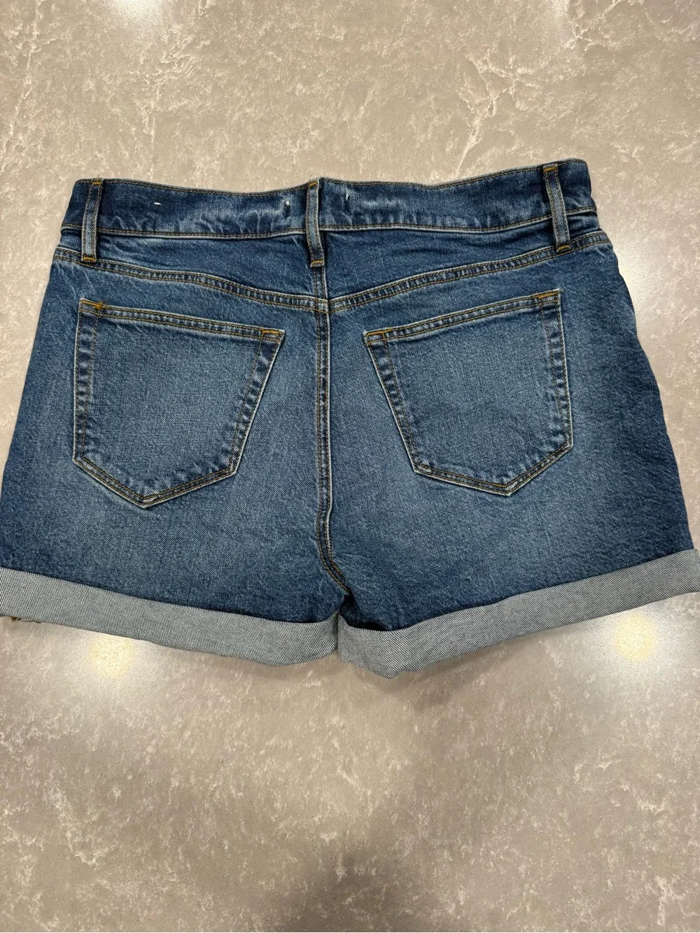 LOFT Medium Wash Cuffed Denim Shorts Women’s Size 4 27 Stretch Jean Shorts